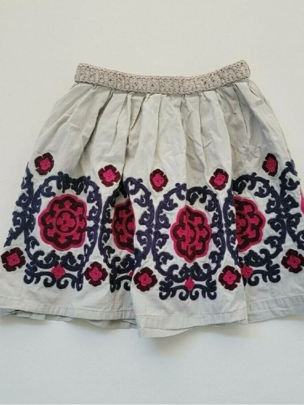 Girls Embroidery Skirt 100% Cotton Size 10 XL